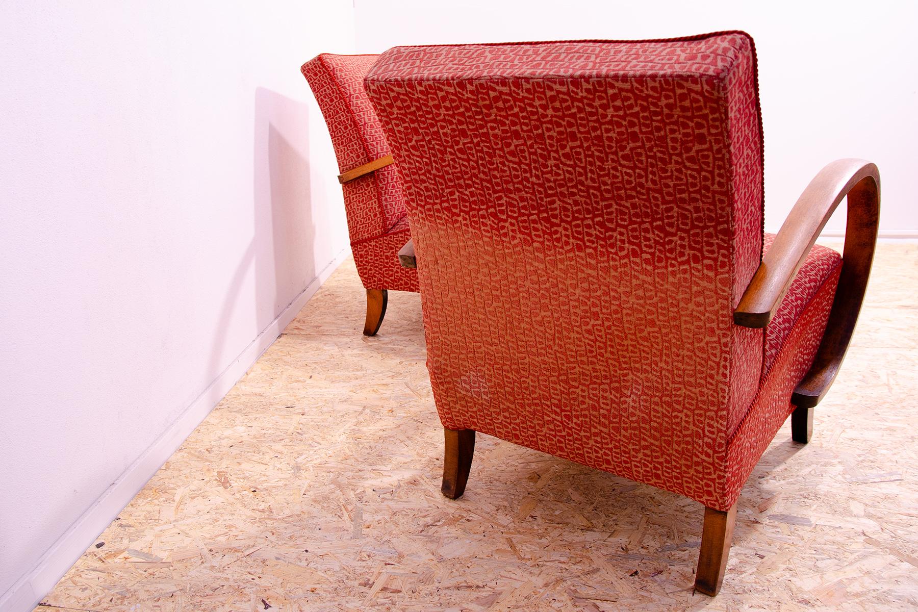 Pair of midcentury bentwood armchairs by Jindřich Halabala for UP Závody, 1950´s For Sale 7