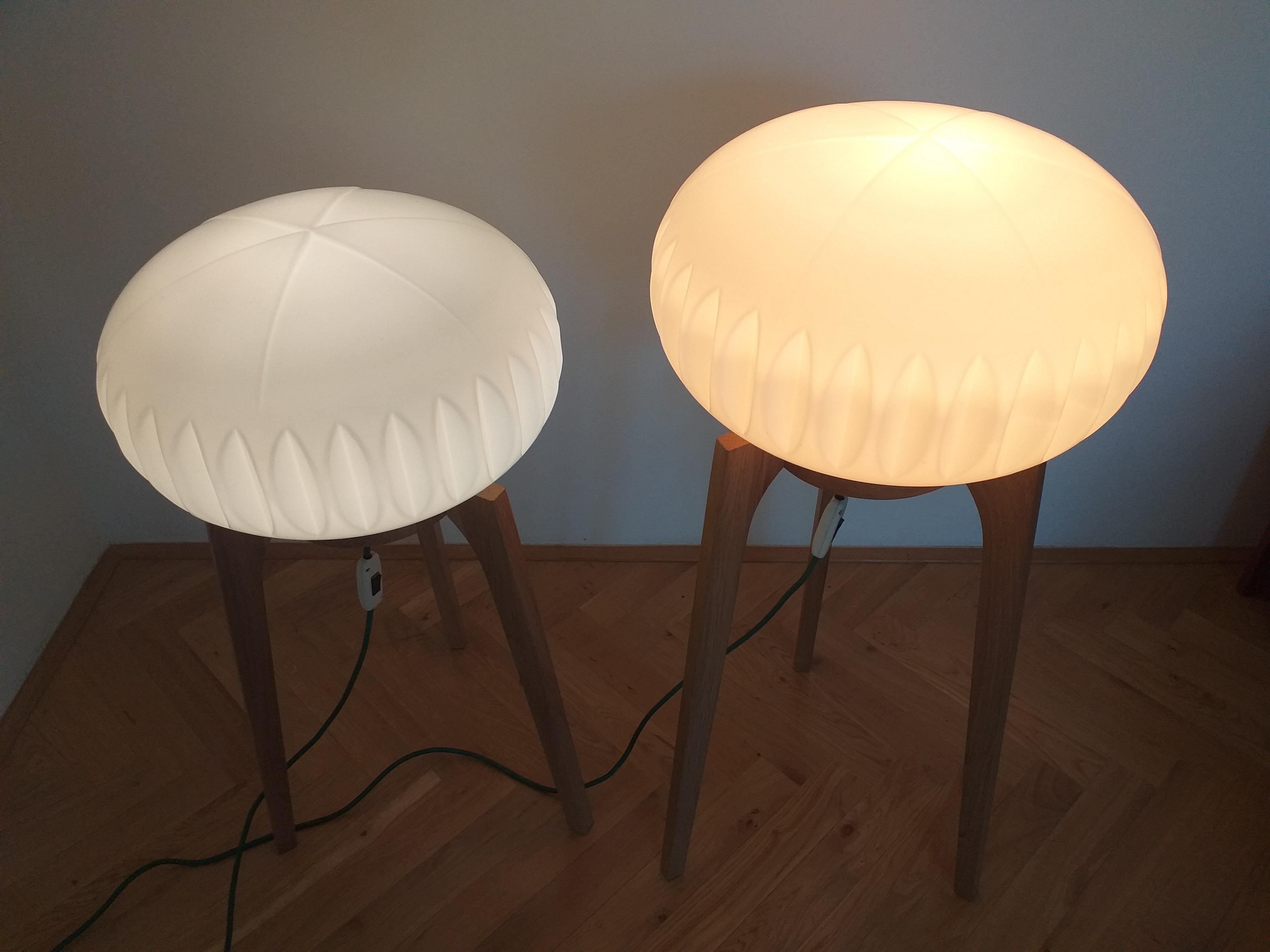 Pair of Midcentury Big Floor Lamps, ULUV, 1970s For Sale 3