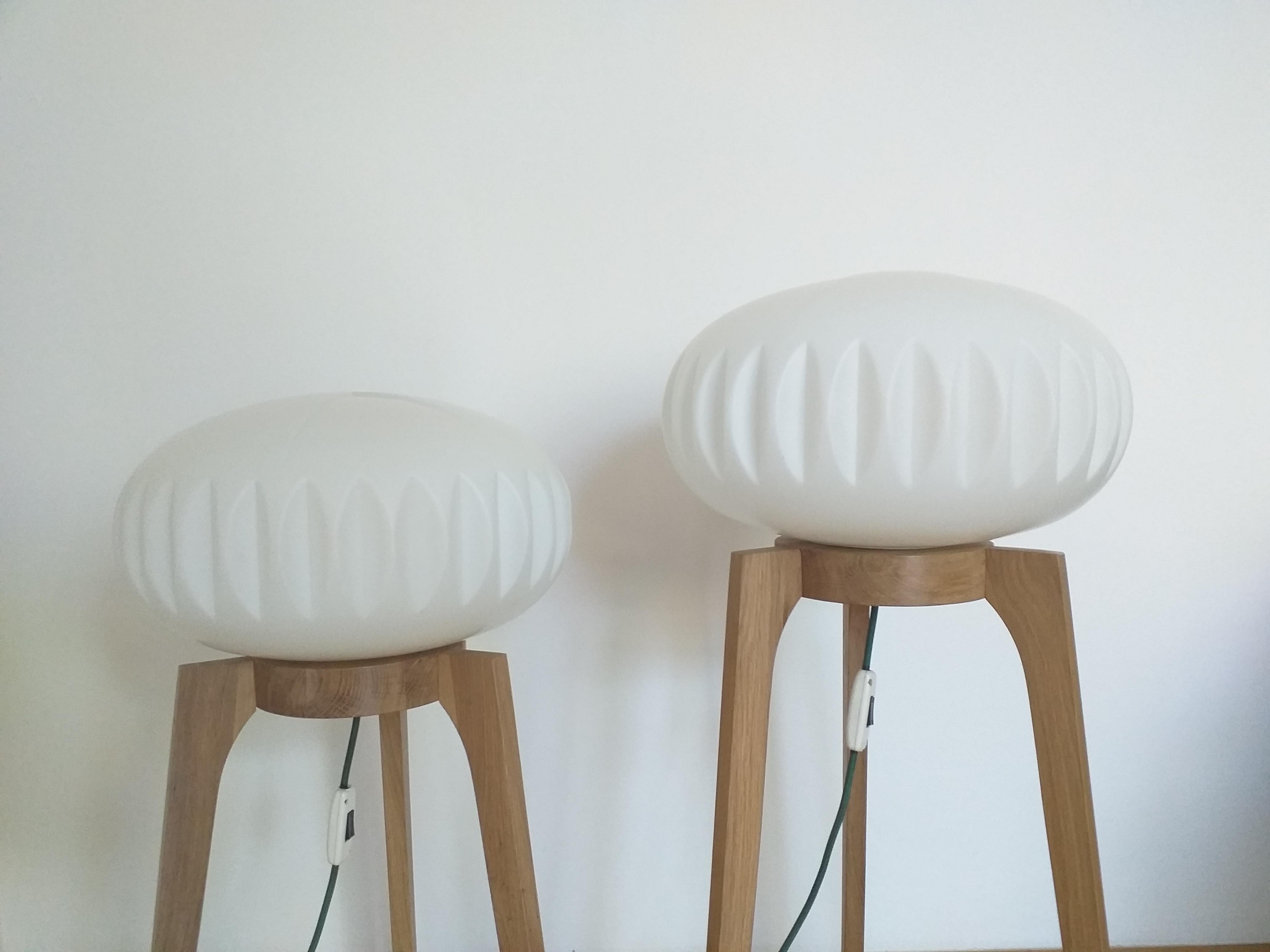 Tchèque Paire de grands lampadaires Midcentury:: ULUV:: 1970 en vente