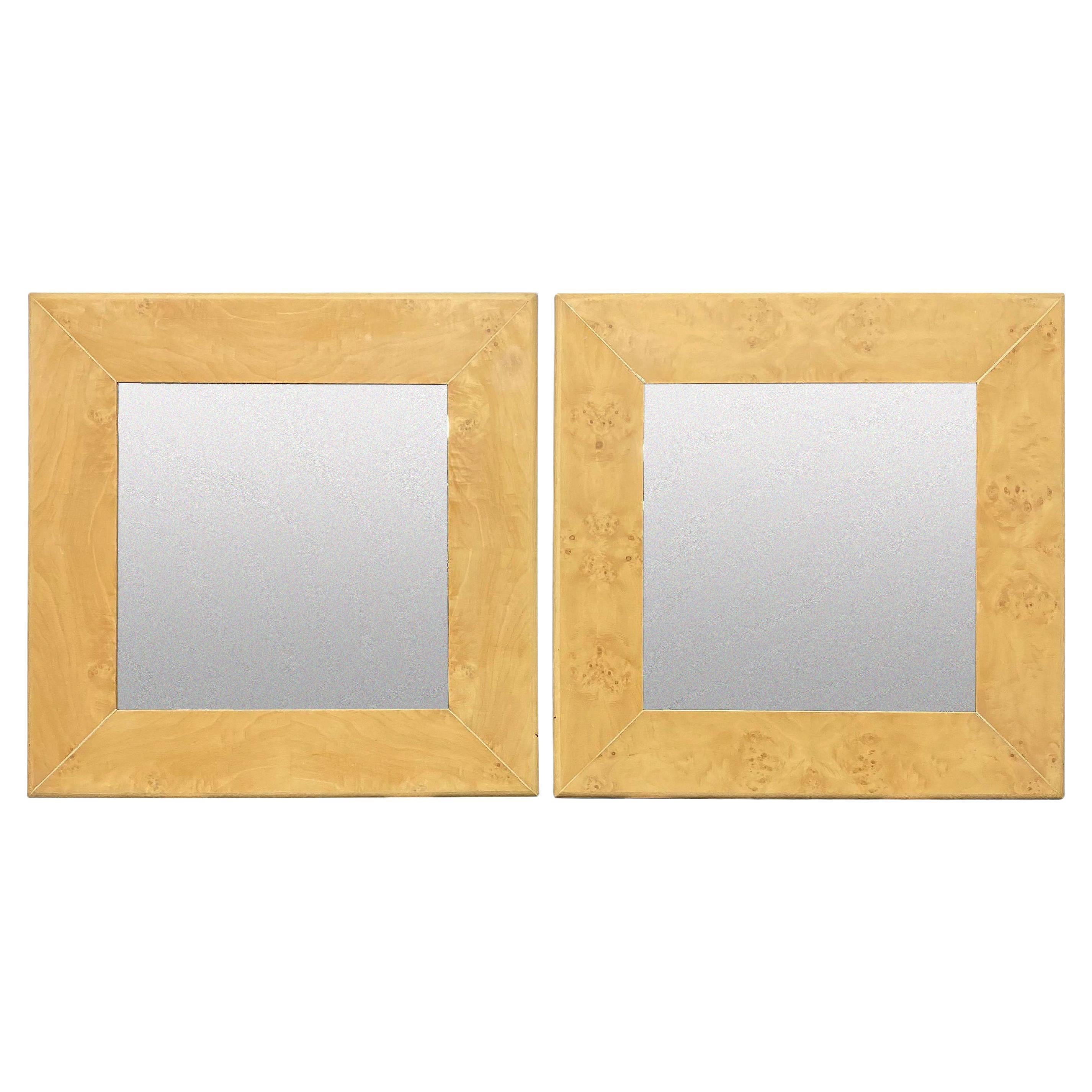 Pair of Midcentury Bois De Citronnier Mirrors For Sale