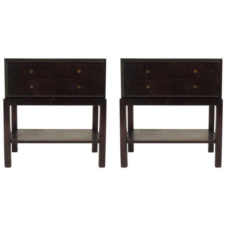 Pair of Midcentury Boxy End Tables at 1stDibs