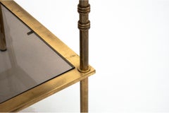Pair of Midcentury Brass Bedside Tables, Poland, 1970s