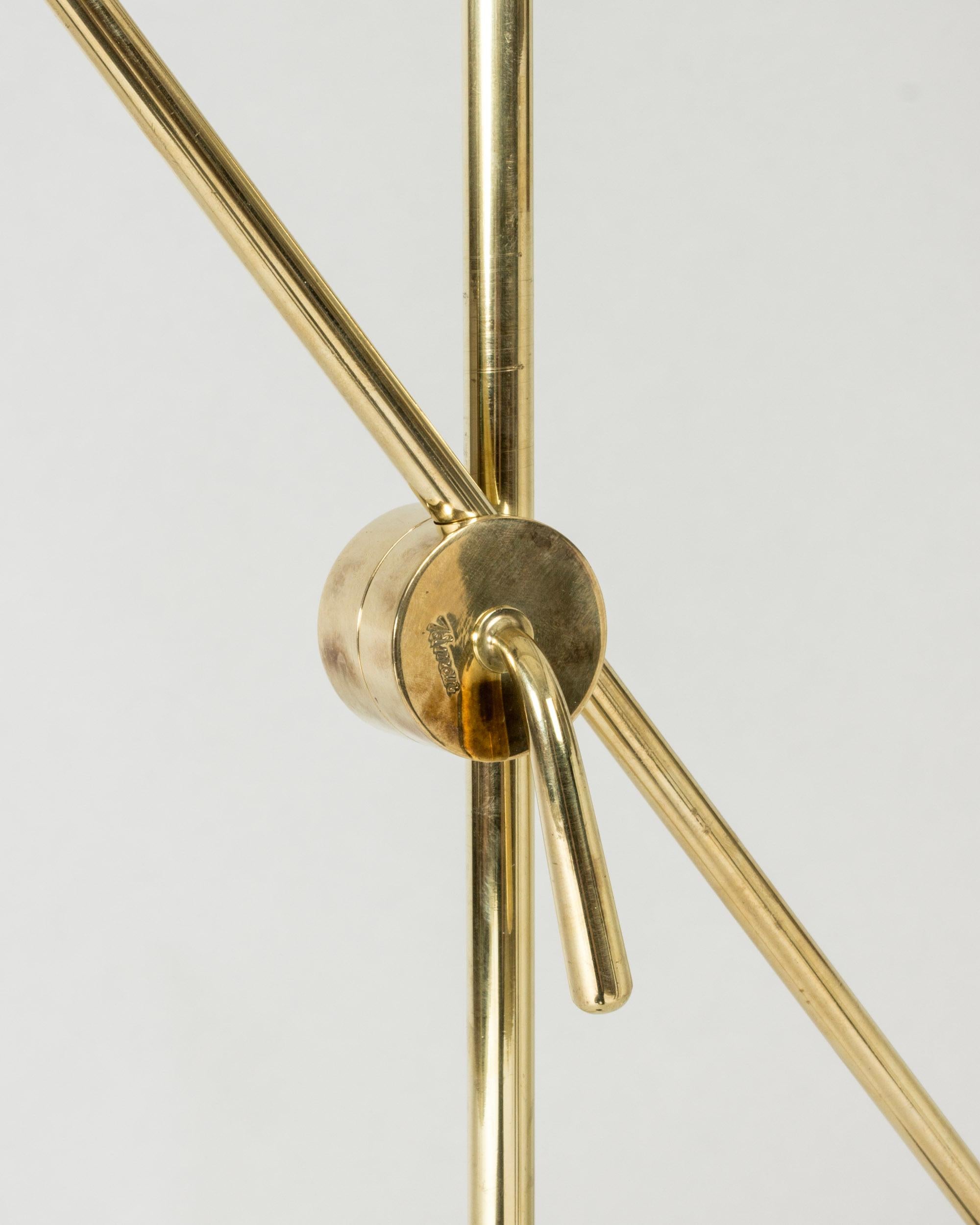 Metal Pair of Midcentury Brass Floor Lamps by Tapio Wirkkala for Idman Oy For Sale