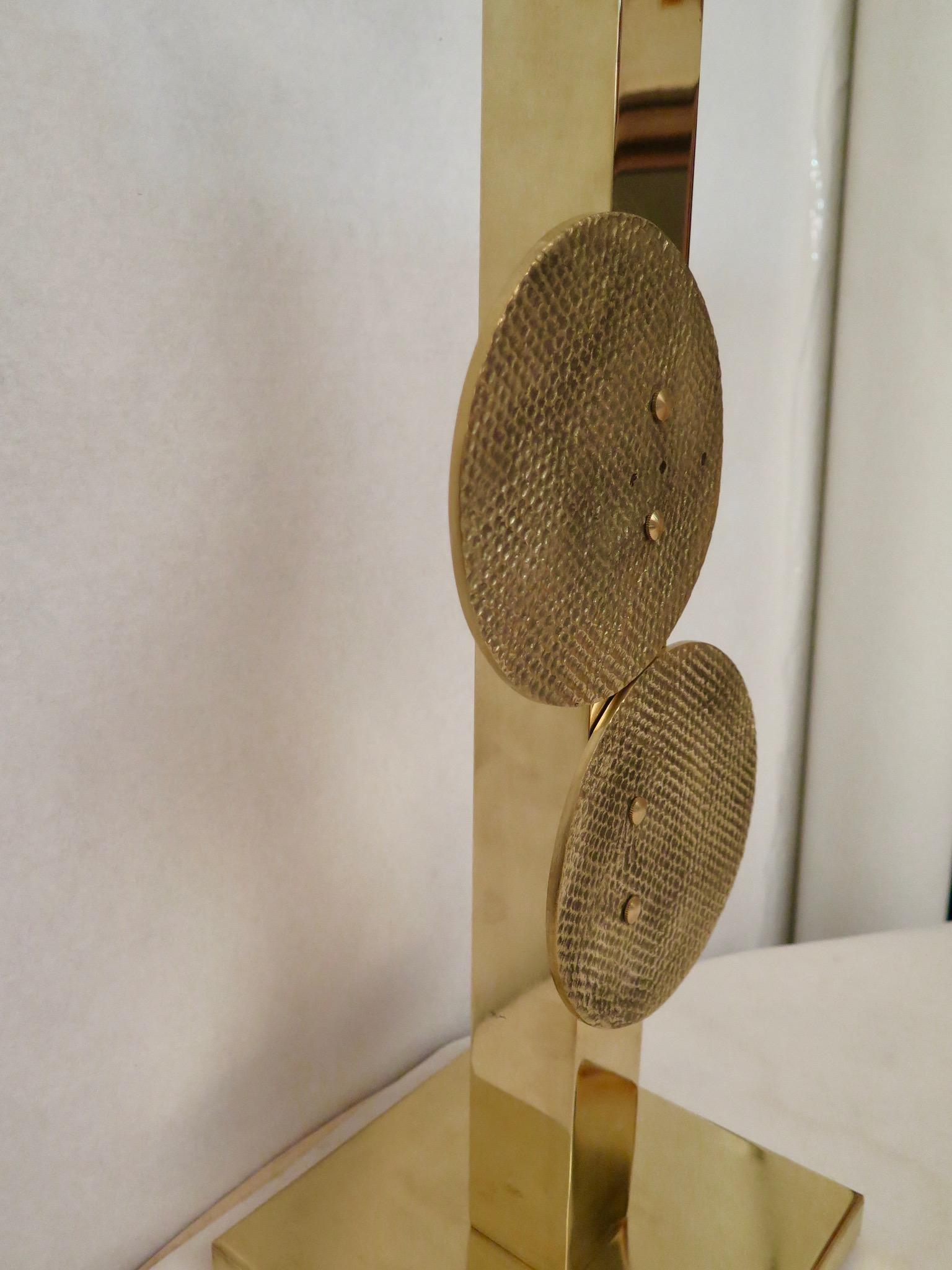 Pair of Midcentury Brass Italian Table Lamp, 1980 5