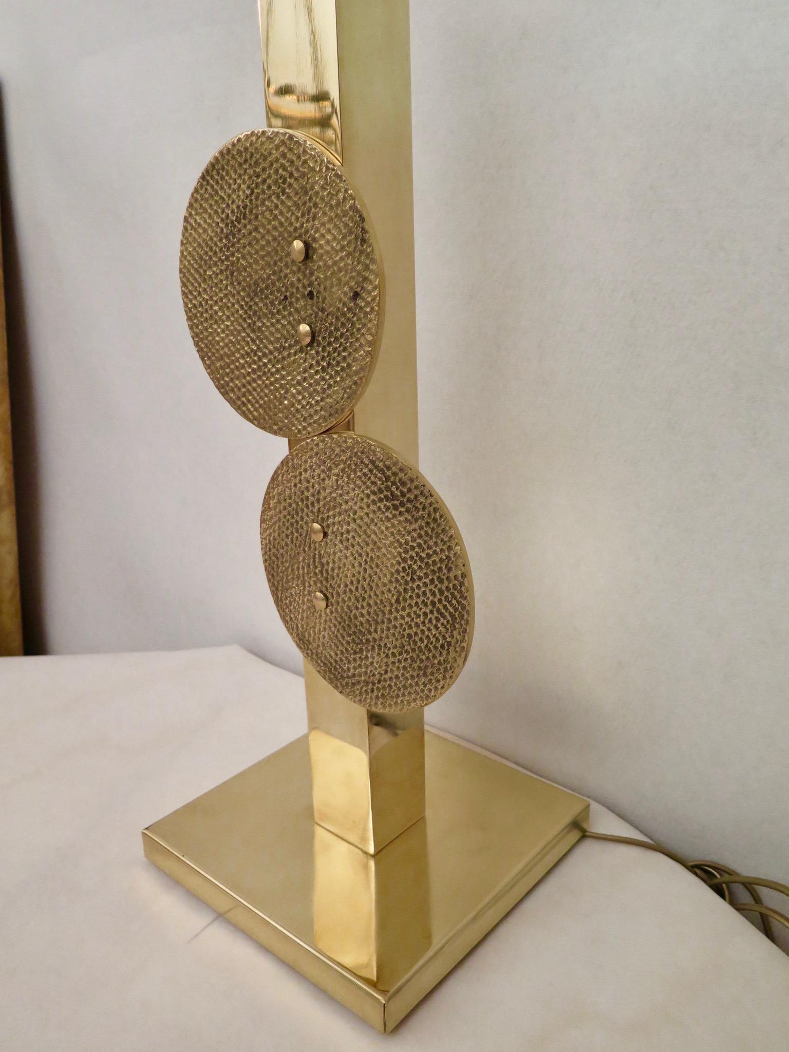 Pair of Midcentury Brass Italian Table Lamp, 1980 7
