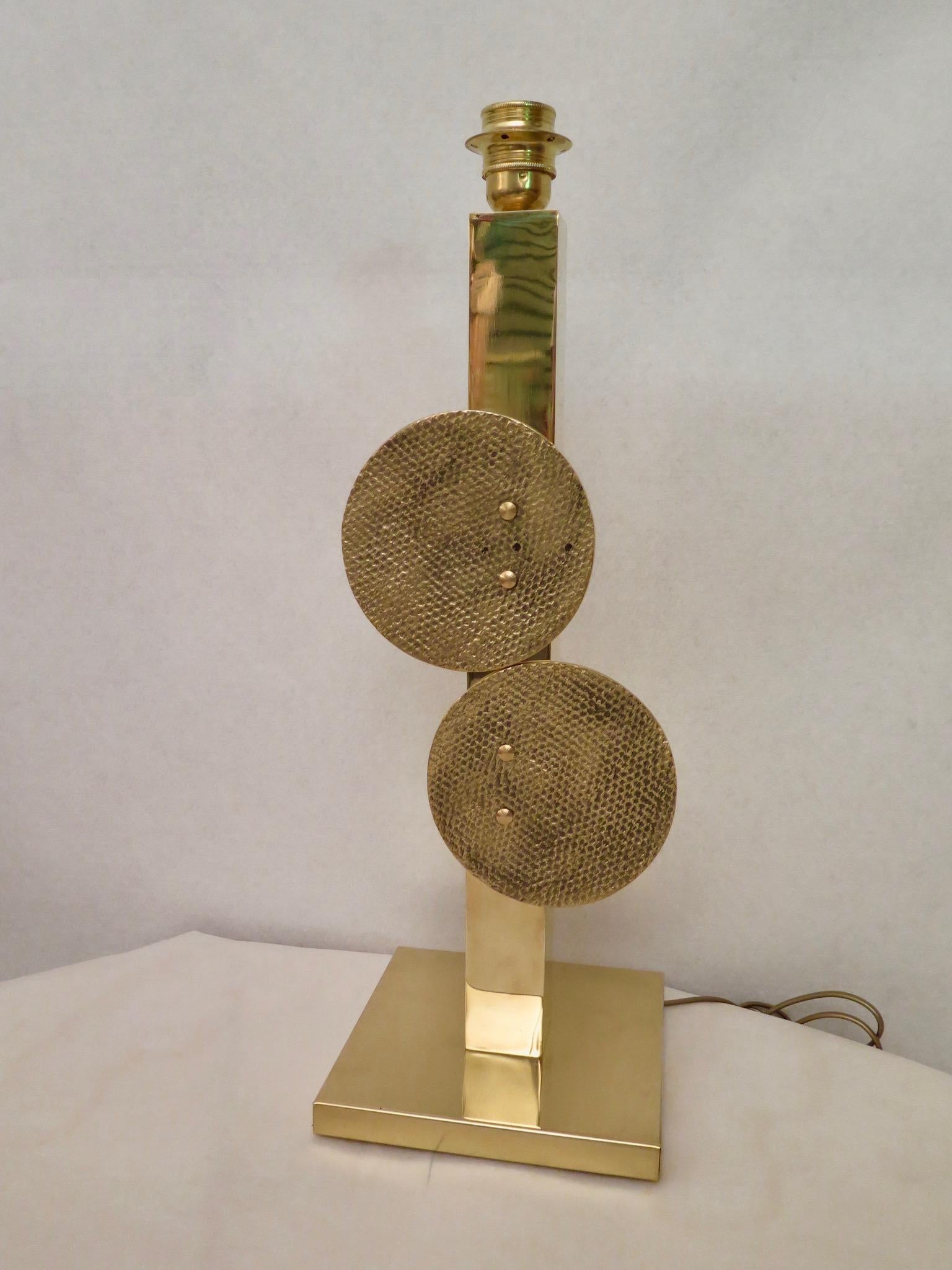 Late 20th Century Pair of Midcentury Brass Italian Table Lamp, 1980
