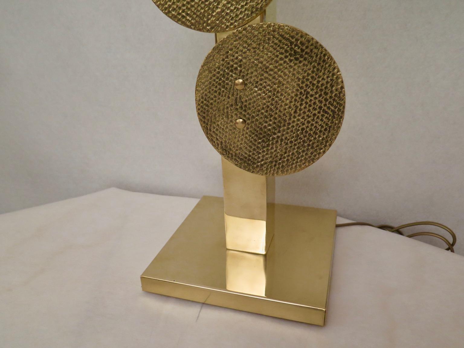 Pair of Midcentury Brass Italian Table Lamp, 1980 1