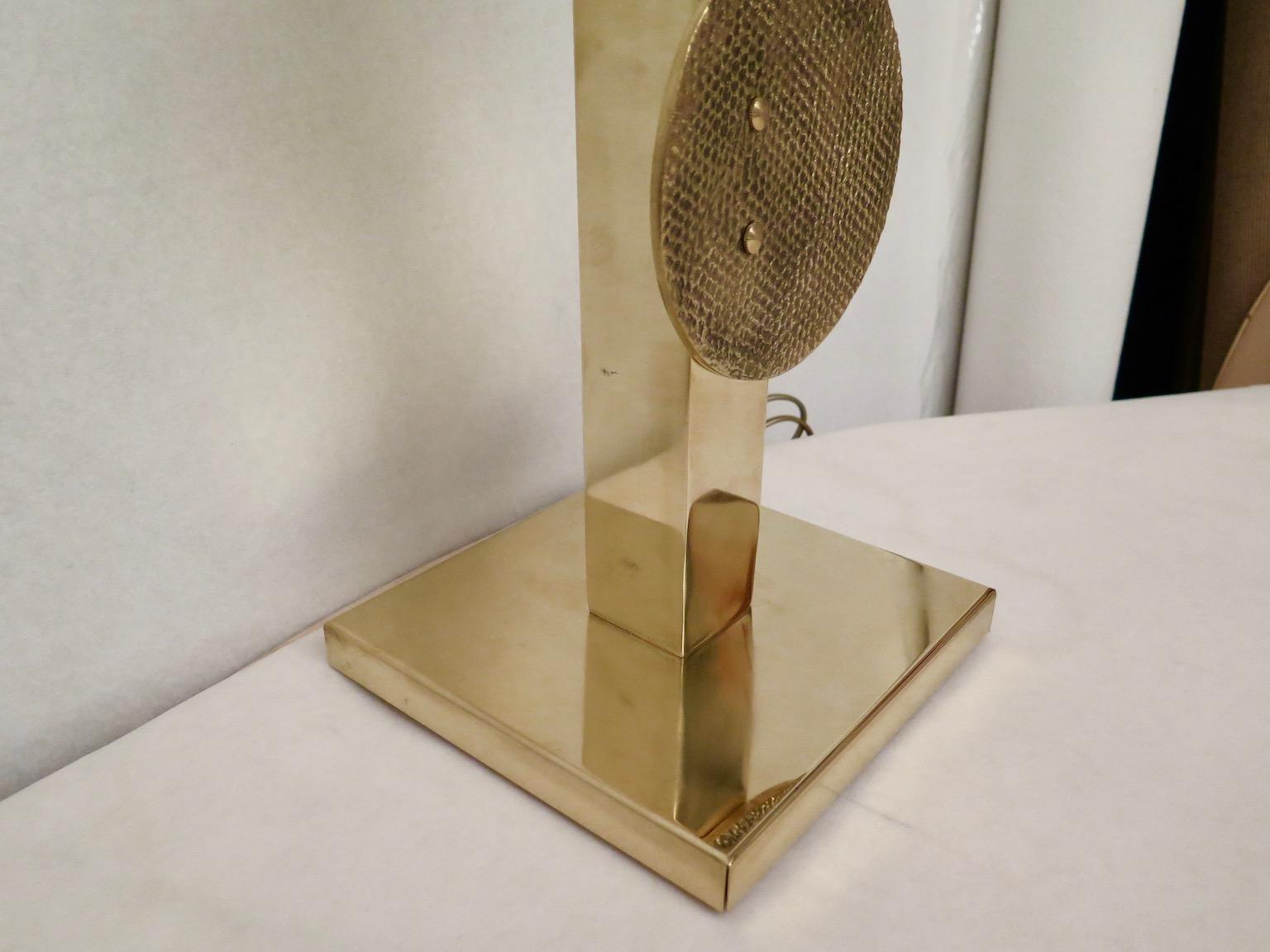 Pair of Midcentury Brass Italian Table Lamp, 1980 4