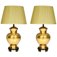 Pair of Midcentury Brass Lamps