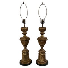 Pair of Midcentury Brass Lamps