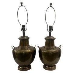 Paar Messinglampen aus der Jahrhundertmitte