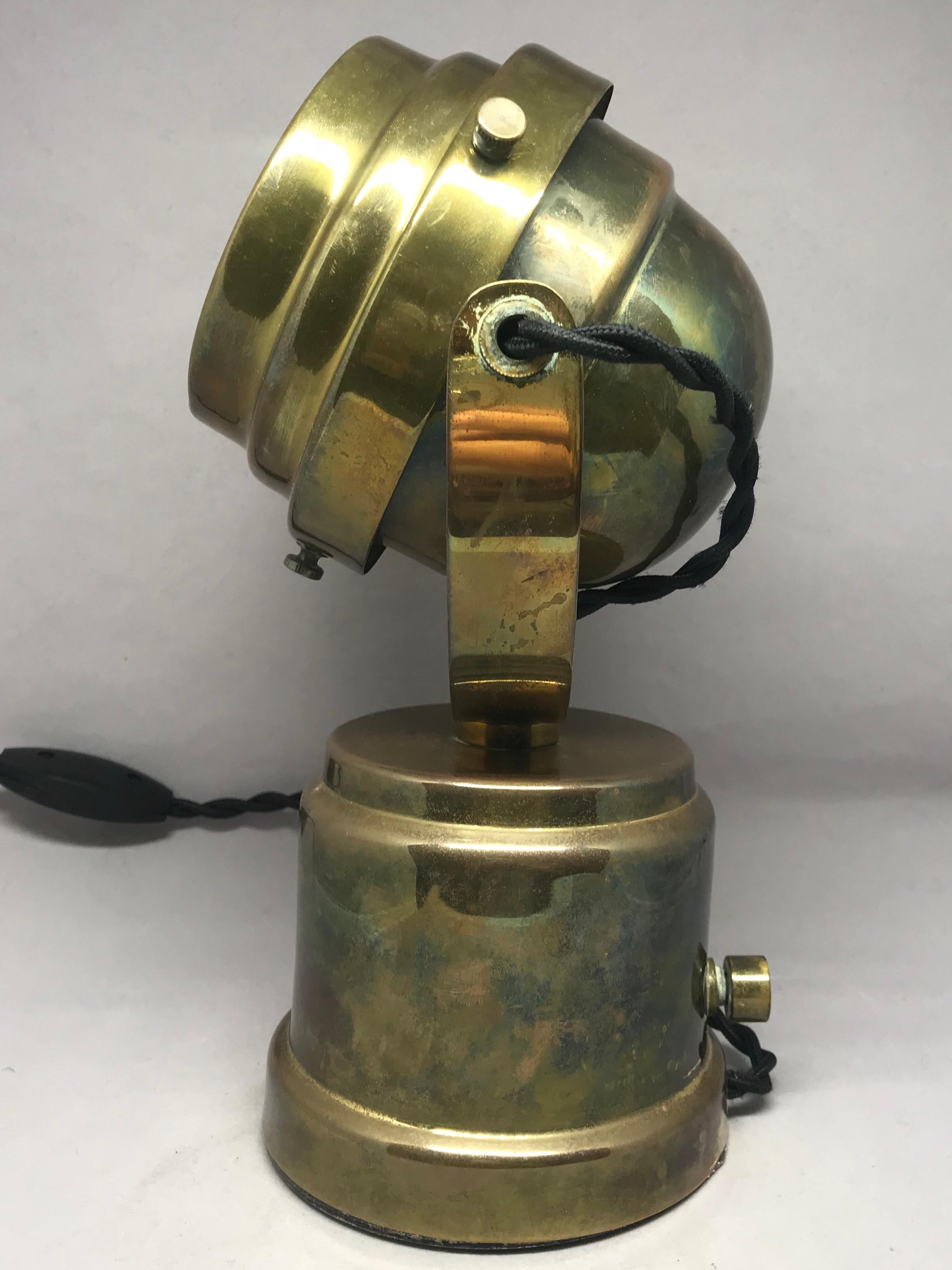 Pair of Midcentury Brass Spotlights For Sale 5