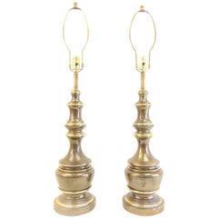 Pair of Midcentury Brass Table Lamps