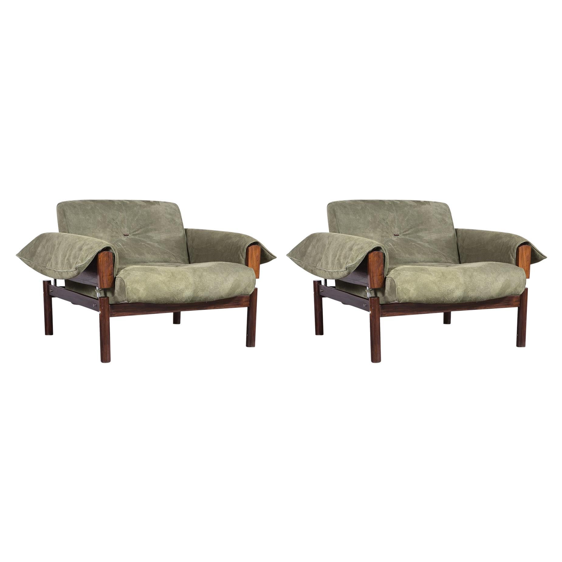 Pair of Midcentury Brazilian MP-13 Armchairs by Percival Lafer, 1970s
