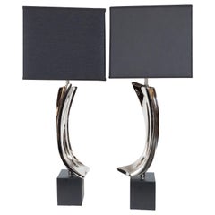 Paire de lampes de bureau brutalistes du milieu du siècle dernier pour Laurel Lamp Co.