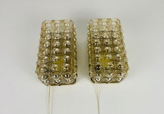Pair of Midcentury Bubble Glass Wall Lamps by Helena Tynell for Limburg, 1960s