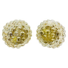 Pair of Midcentury Bubble Glass Wall Lamps by Helena Tynell for Limburg, 1960s