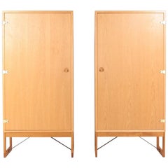 Pair of Midcentury Cabinets in Oak Designed by Børge Mogensen, 1960s