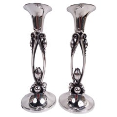 Pair of Midcentury Candlesticks by La Paglia for Georg Jensen USA