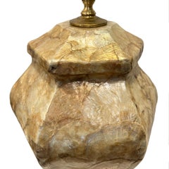 Pair of Midcentury Capiz Lamps