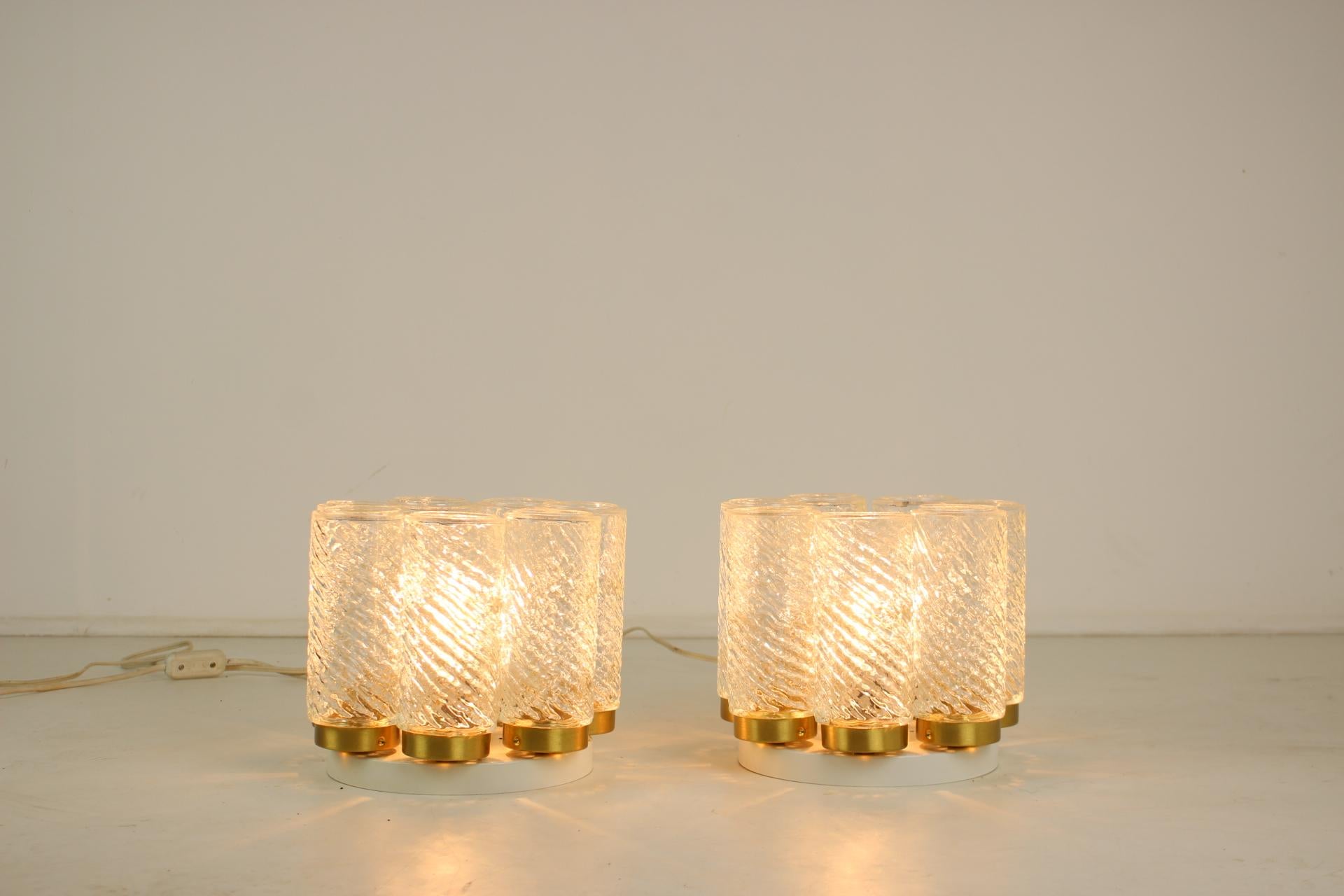 Pair of Midcentury Ceiling Lamps, Napako, 1970s For Sale 5