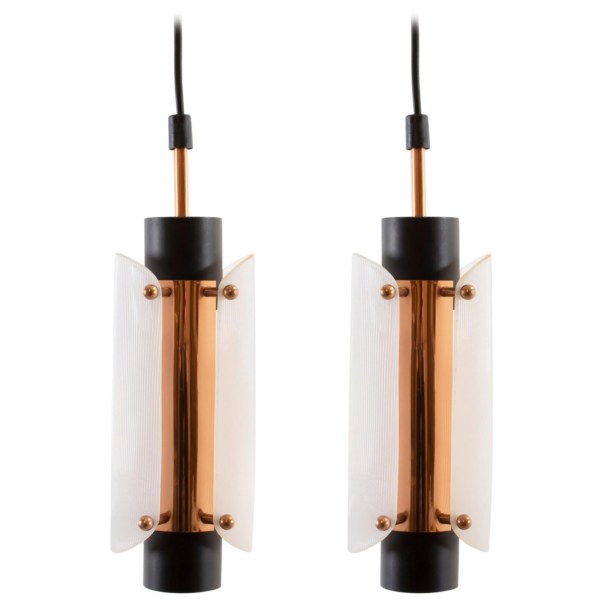 Pair of Midcentury Ceiling Pendants, Norway, 1960s