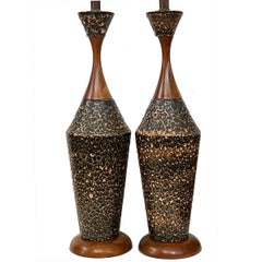 Pair of Midcentury Ceramic Lamps