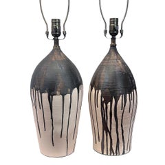 Pair of Midcentury Ceramic Lamps