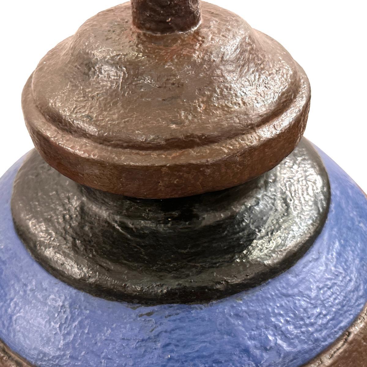 Italiano Coppia di lampade in ceramica del Medioevo in vendita