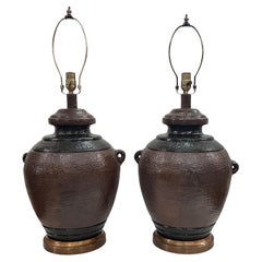 Pair of Midcentury Ceramic Lamps