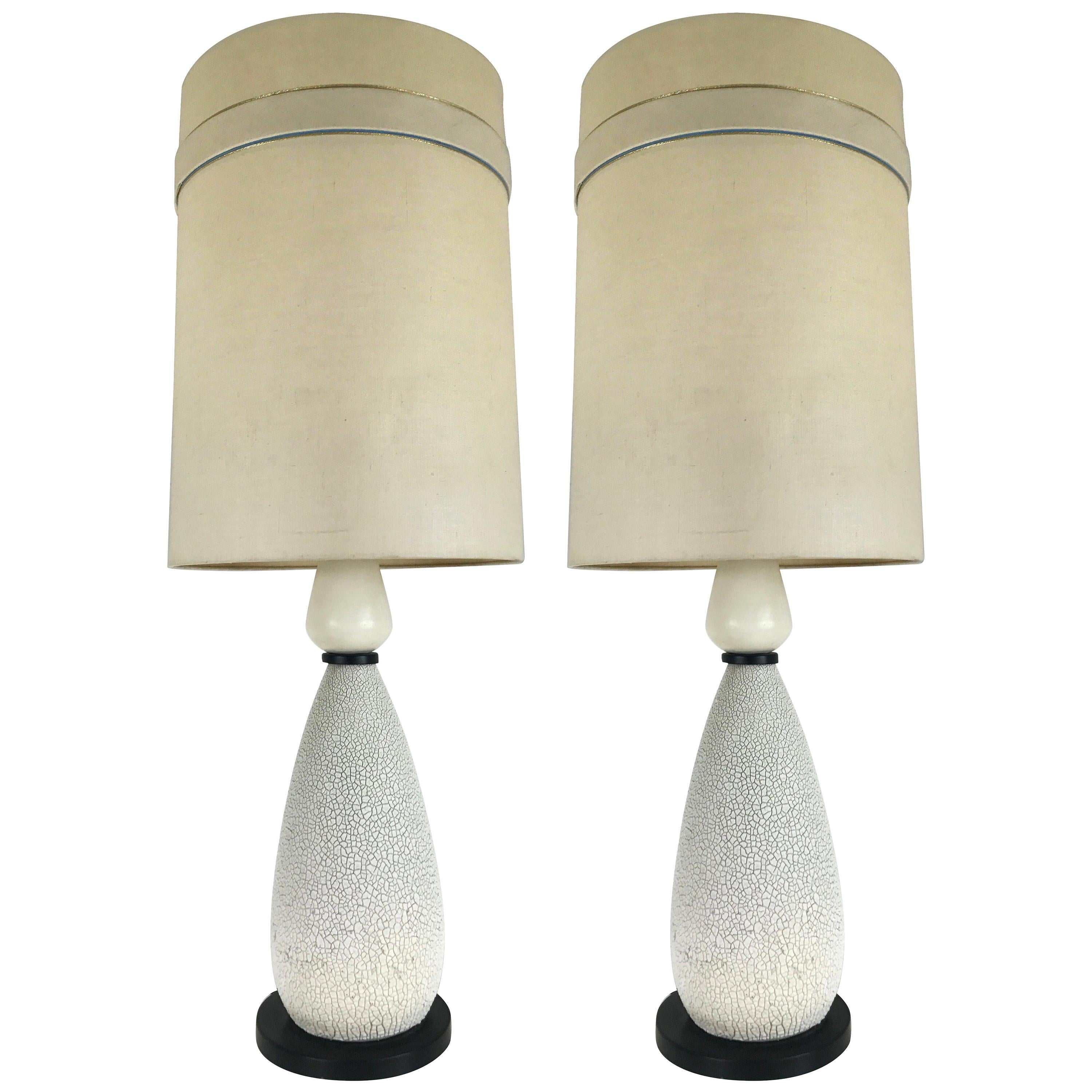 Paire de lampes de table en céramique du milieu du siècle dernier en vente