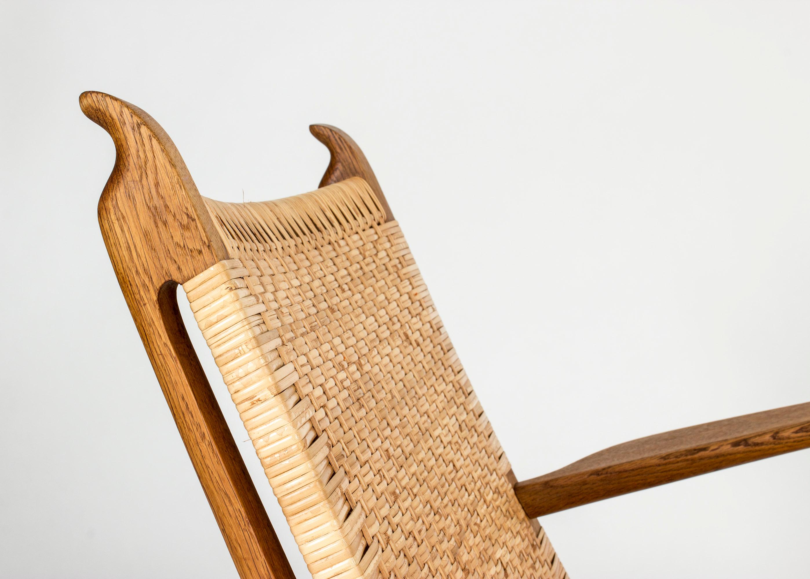 Rattan Pair of Midcentury “CH 27” Lounge Chairs by Hans J. Wegner