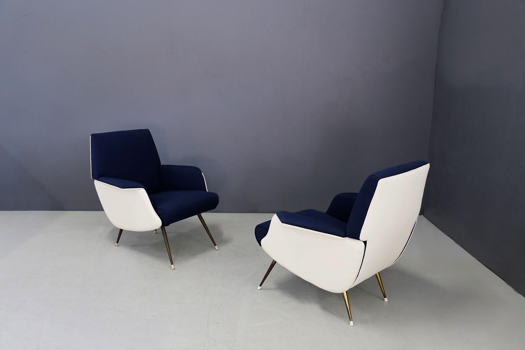 Pair of Midcentury Chair by Giuseppe Rossi for Albizzate Varese, Published 1956 4