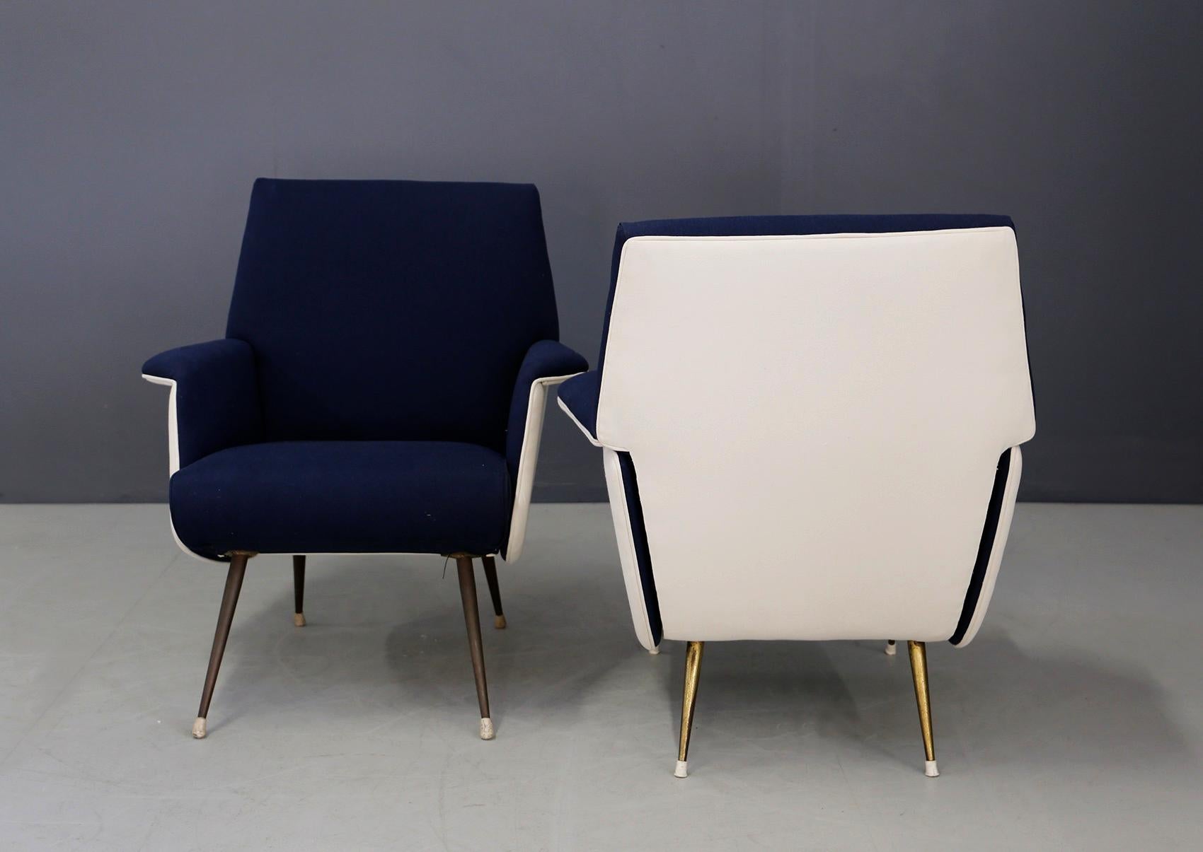 Pair of Midcentury Chair by Giuseppe Rossi for Albizzate Varese, Published 1956 7