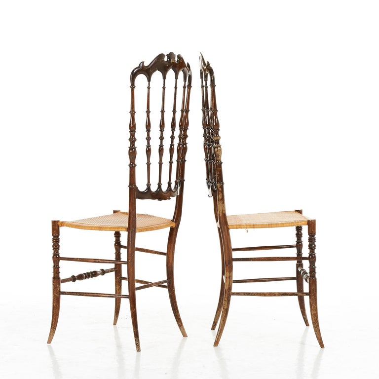 Mid-Century Modern Pair of Midcentury Chairs by Chiavari, 1950s For Sale