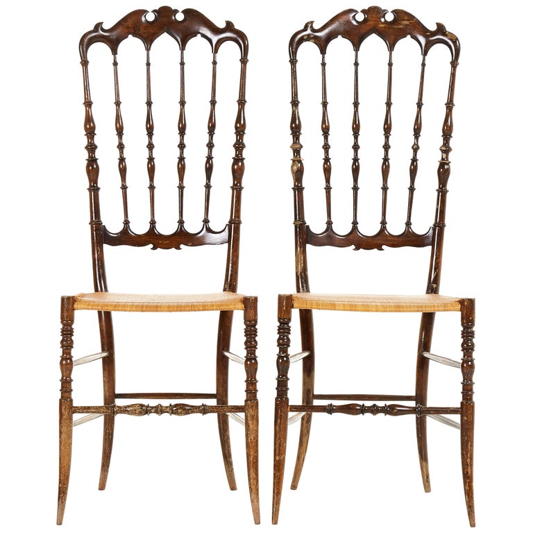Pair of Midcentury Chairs by Chiavari, 1950s For Sale