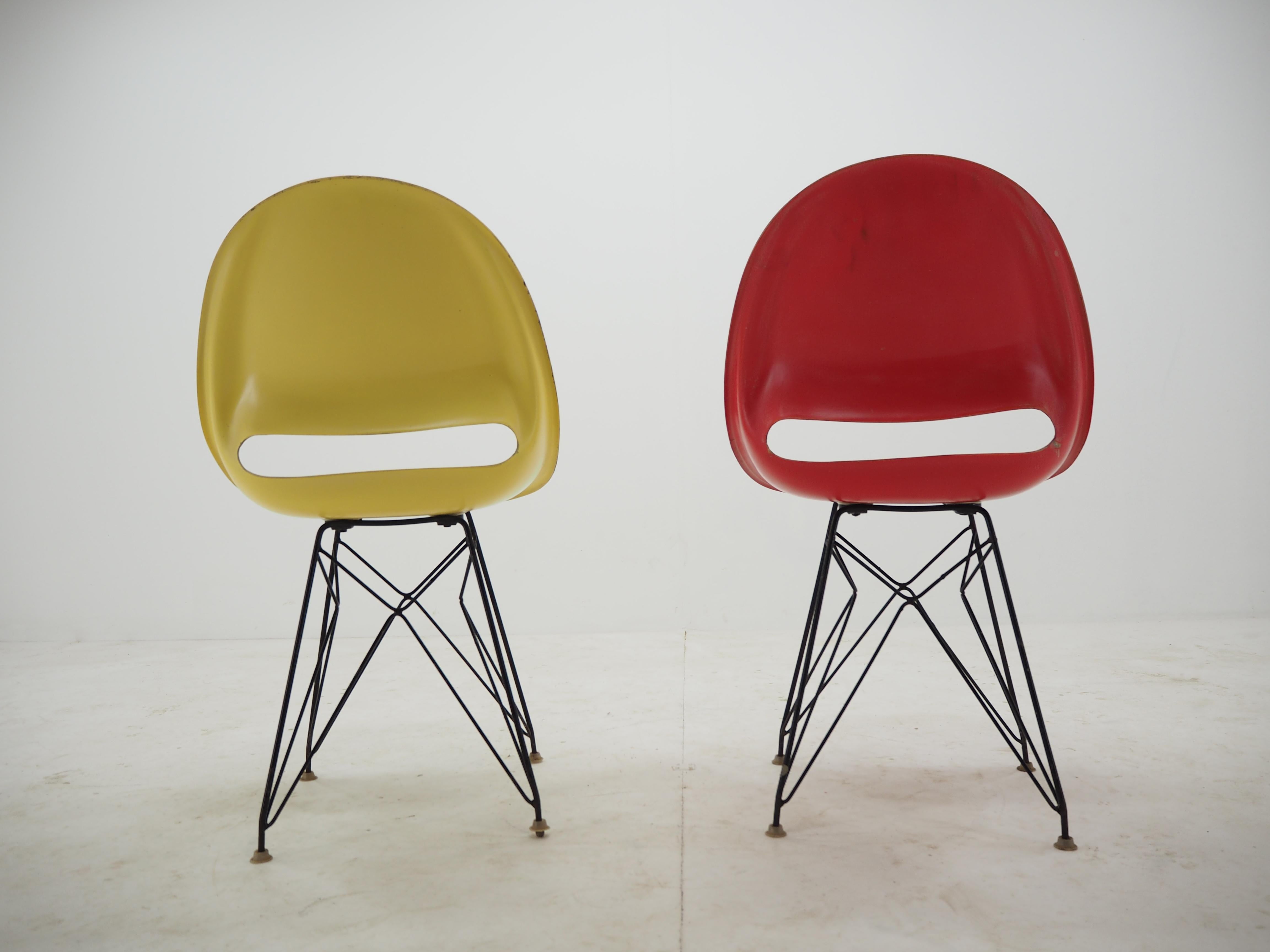 Mid-20th Century Pair of Midcentury Chairs, Vertex, by Miroslav Navratil, 1960s
