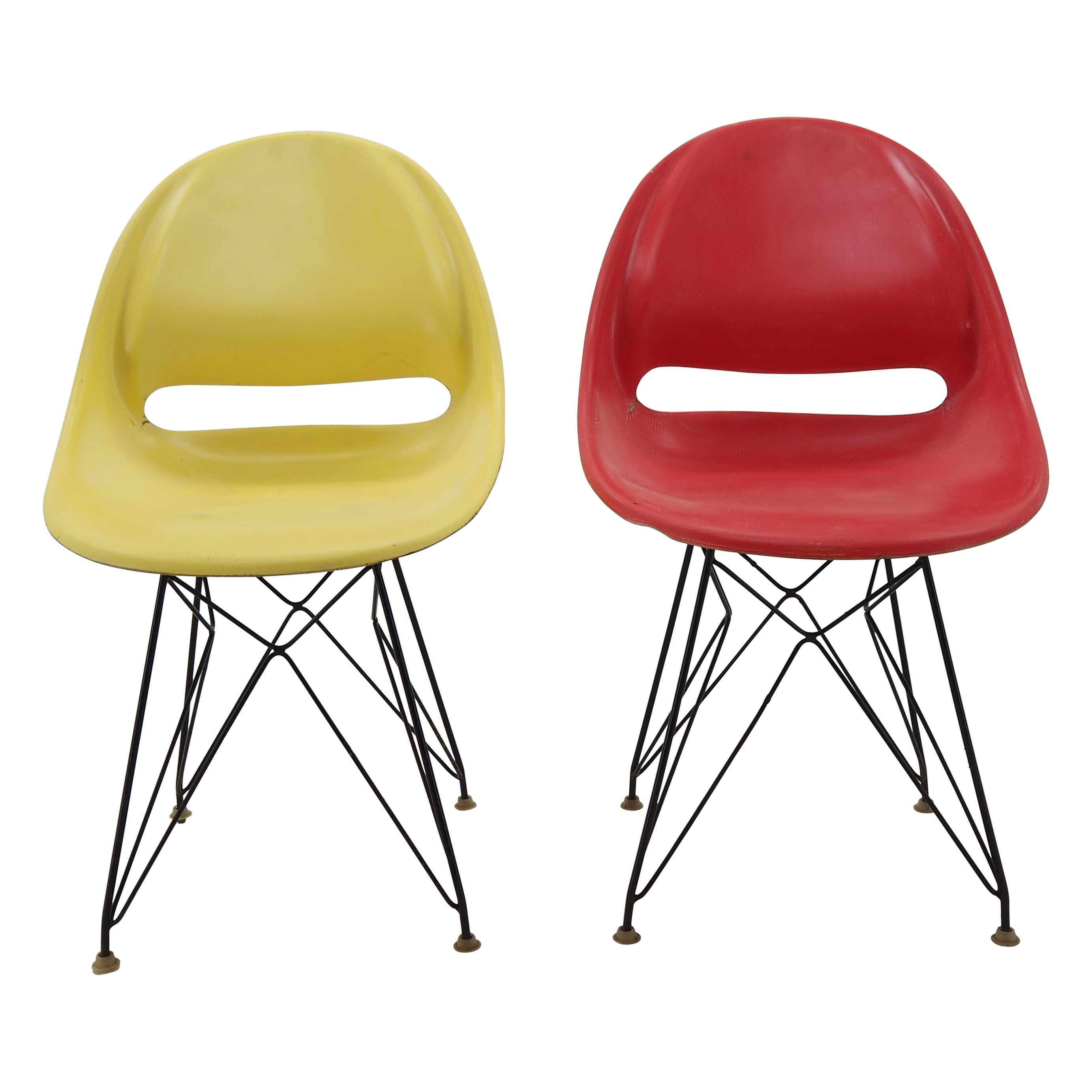 Pair of Midcentury Chairs, Vertex, by Miroslav Navratil, 1960s