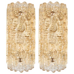Pair of Midcentury Champagne Glass Sconces by Carl Fagerlund for Orrefors