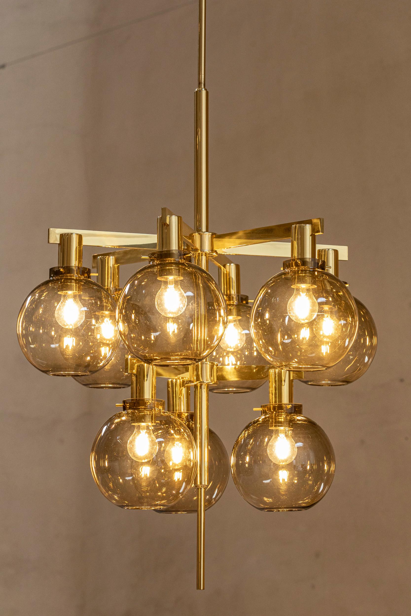 Pair of midcentury chandeliers by Hans-Agne Jakobsson For Sale 6