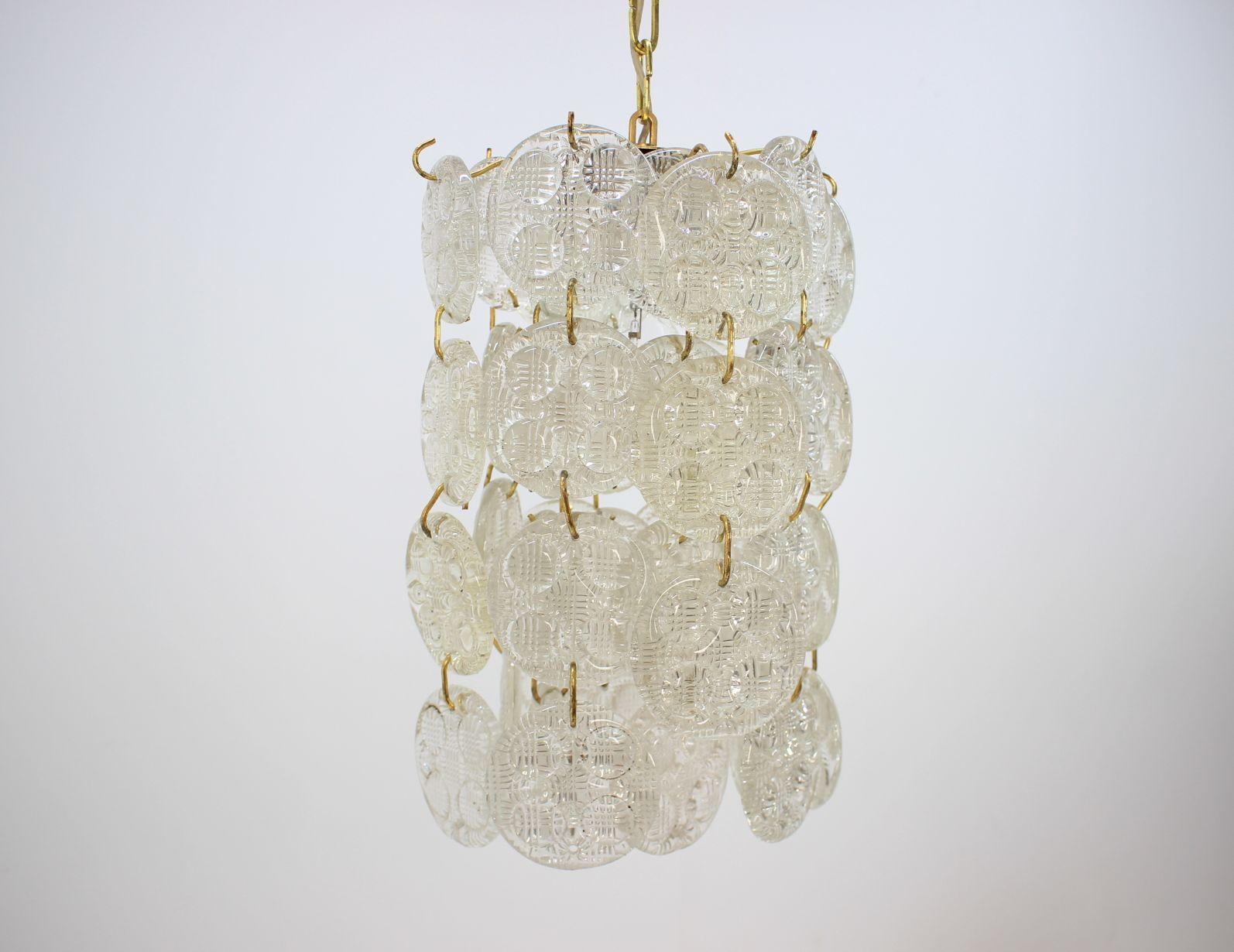 Czech Pair of Midcentury Chandeliers from Zelezny Brod, 1960s For Sale