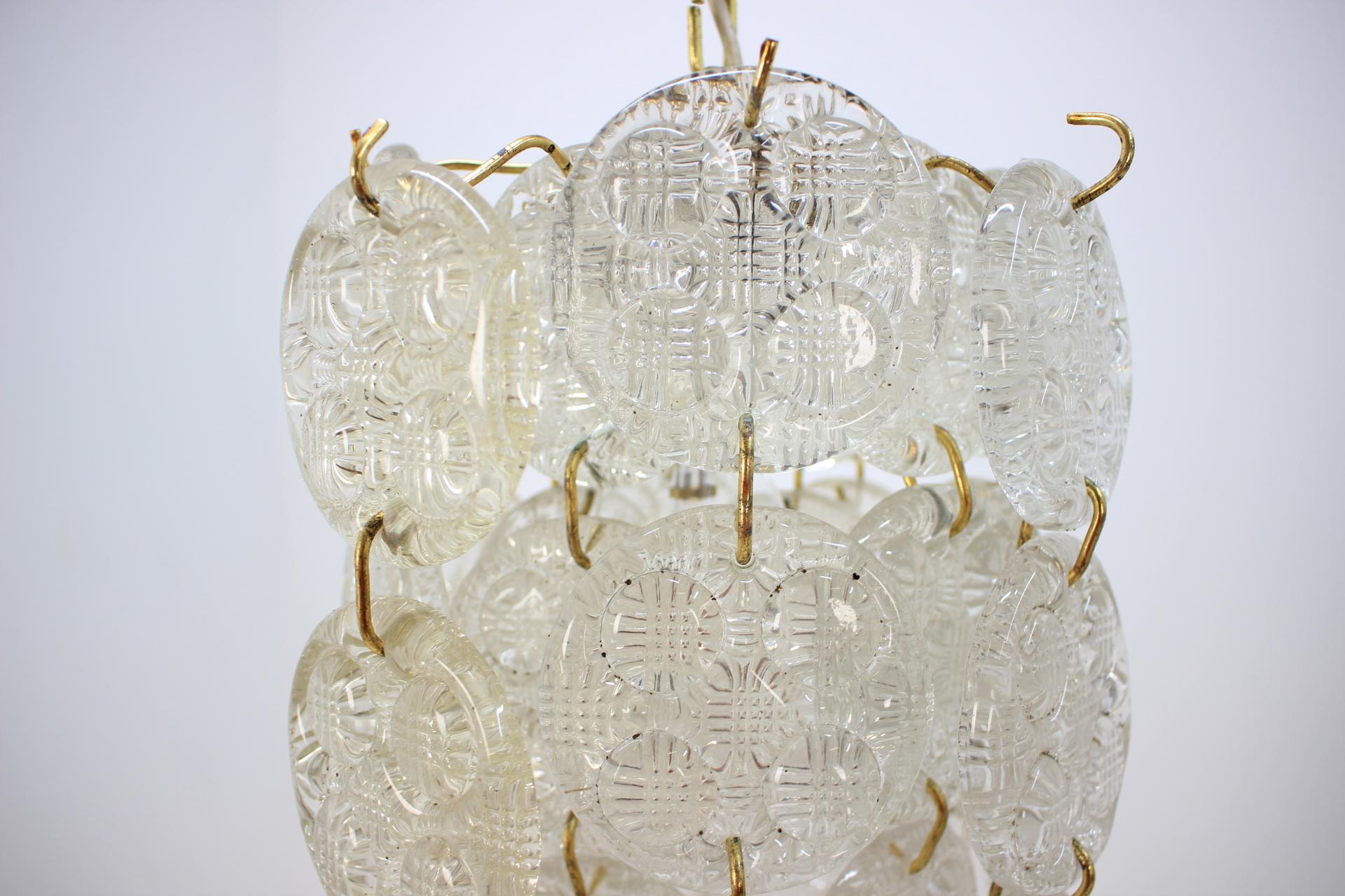 Pair of Midcentury Chandeliers from Zelezny Brod, 1960s In Good Condition For Sale In Praha, CZ