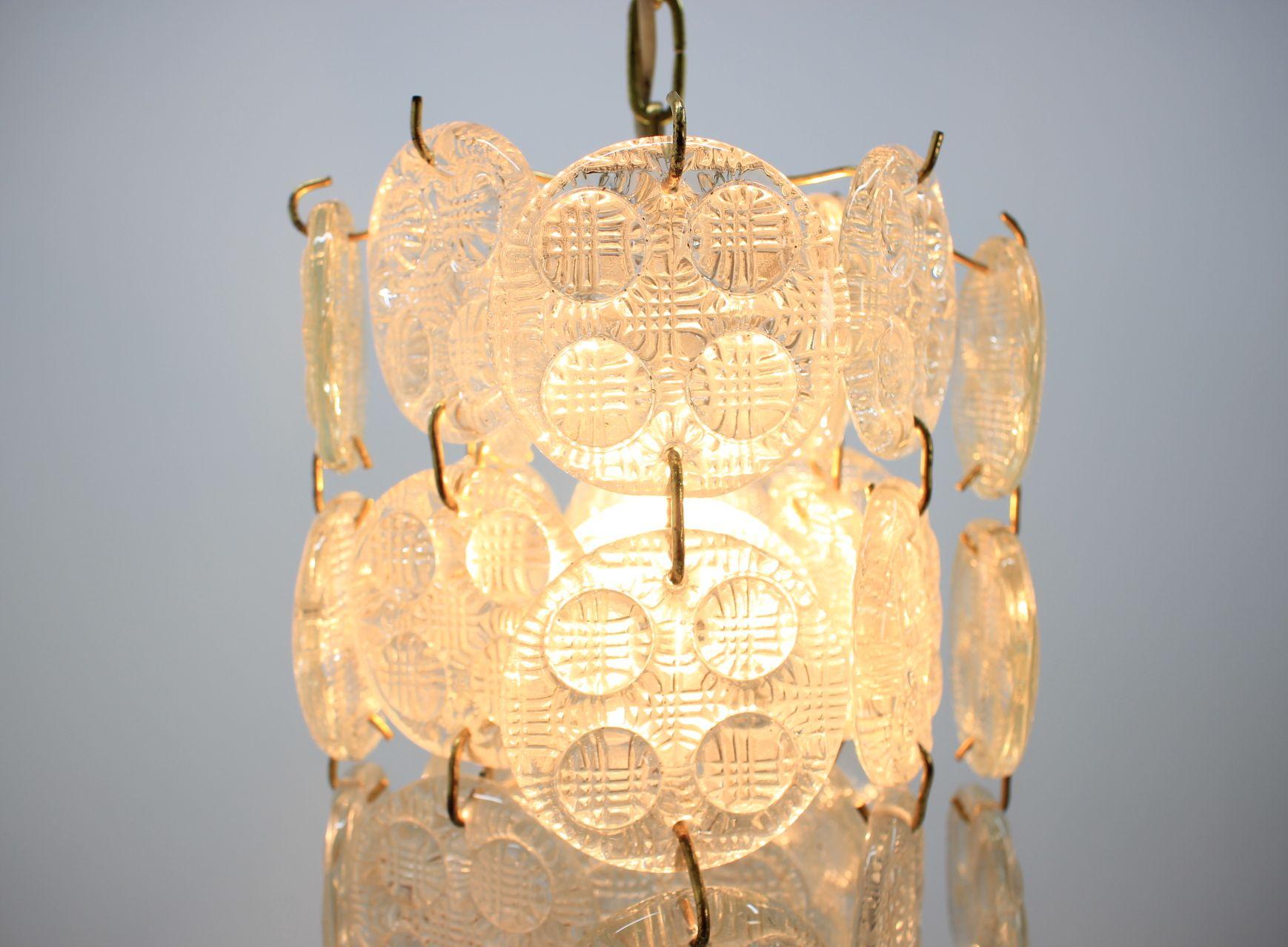 Pair of Midcentury Chandeliers from Zelezny Brod, 1960s For Sale 2
