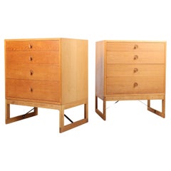 Pair of Mid-Century Chest of Drawers in Oak Designed by Børge Mogensen, 1960s