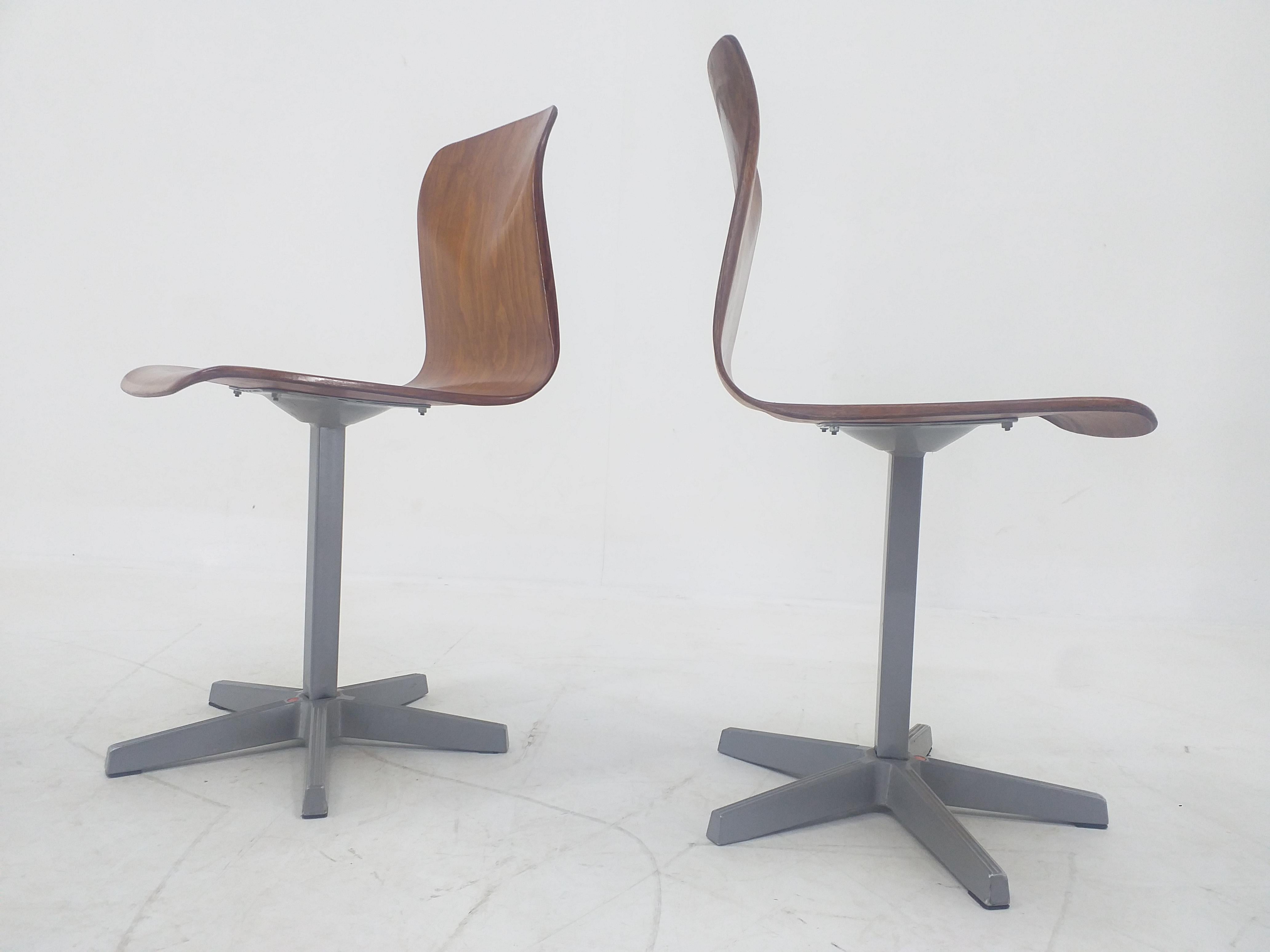 Late 20th Century Pair of Midcentury Child's Chairs Pagholz, Germany, 1970s For Sale