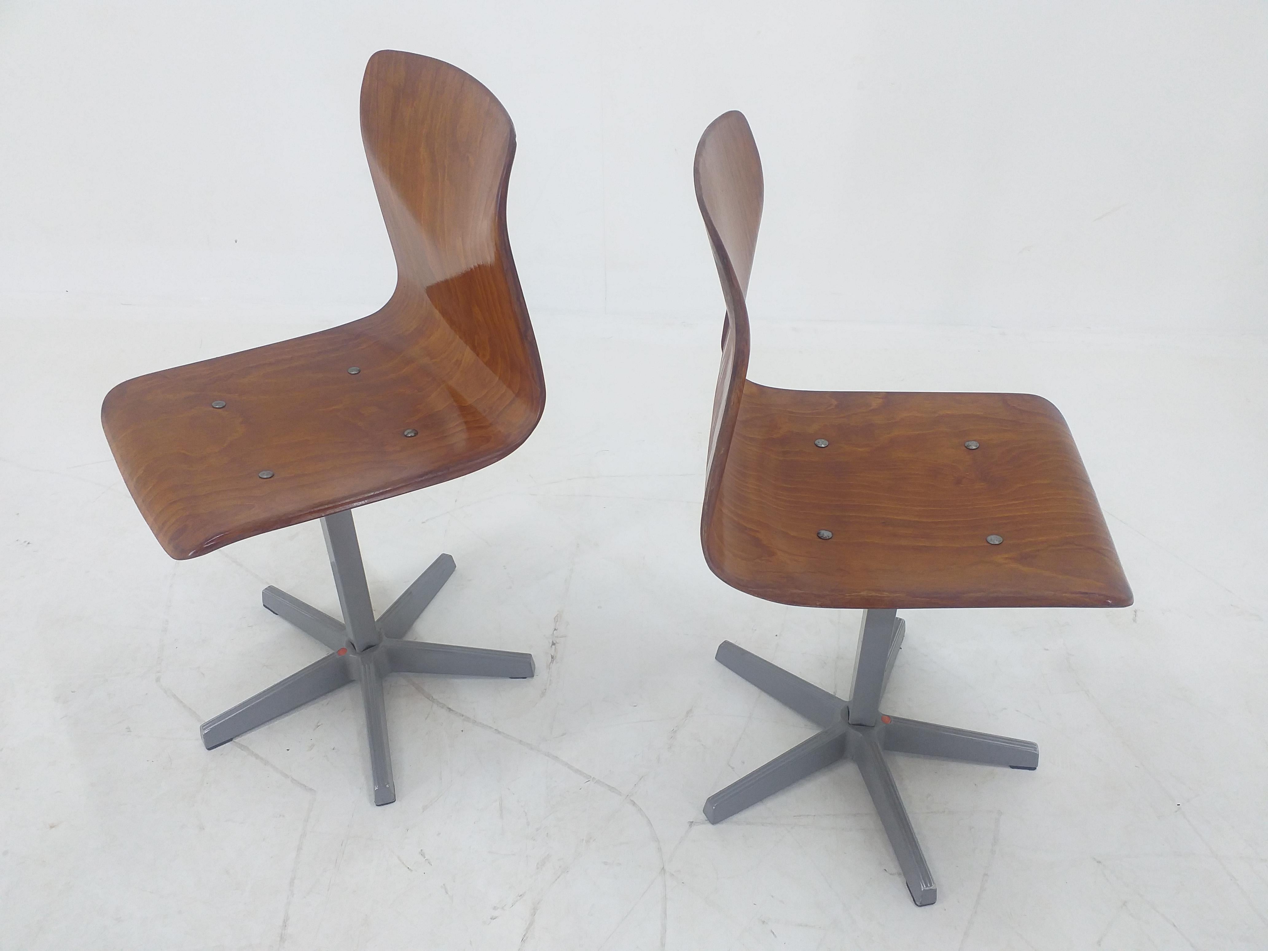 Metal Pair of Midcentury Child's Chairs Pagholz, Germany, 1970s For Sale