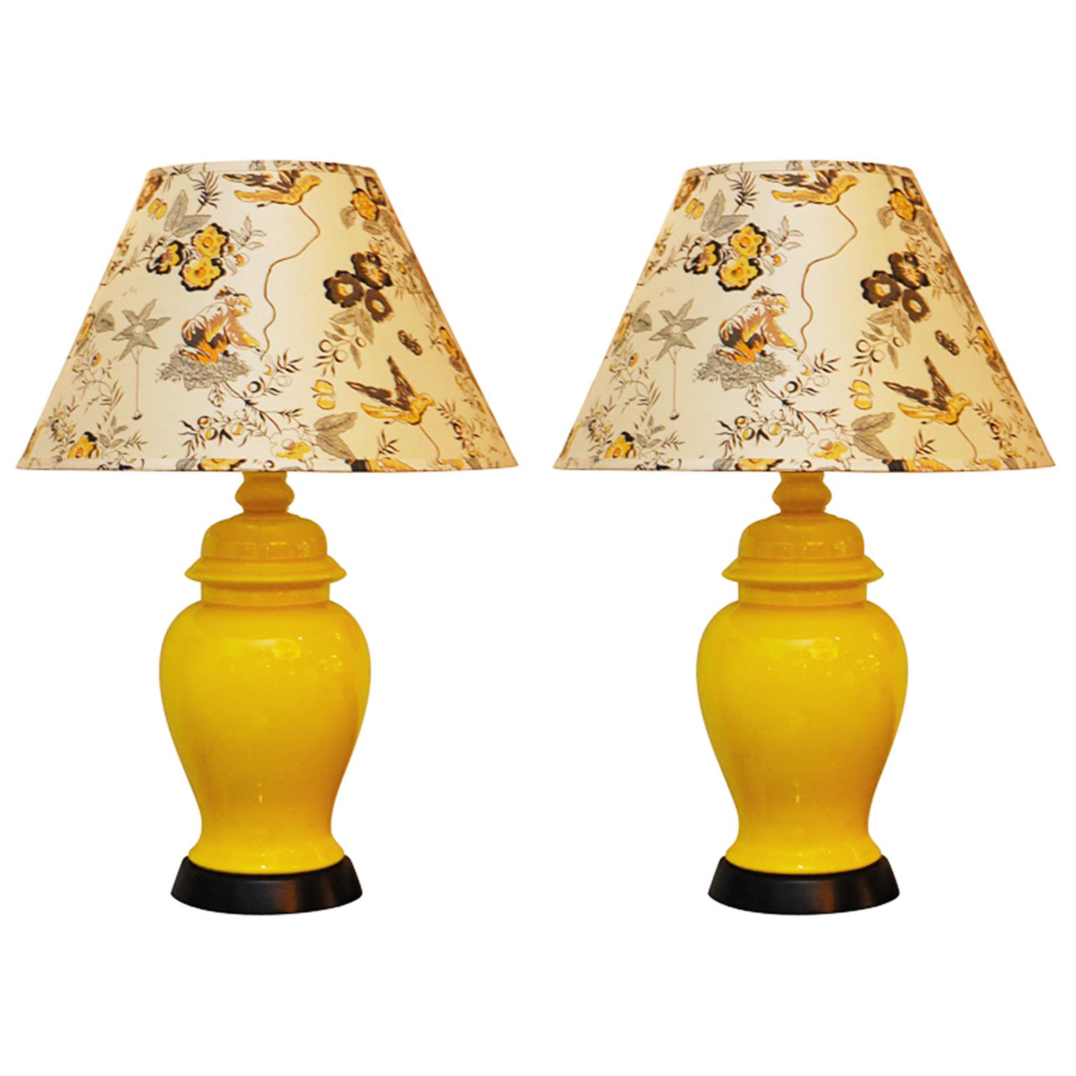 Pair of Midcentury Chinoiserie Jar Table Lamps, France, 1960s