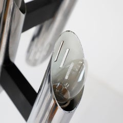 Pair of Midcentury Chrome Chandeliers