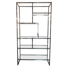 Pair of Midcentury Chrome Milo Baughman Étagères