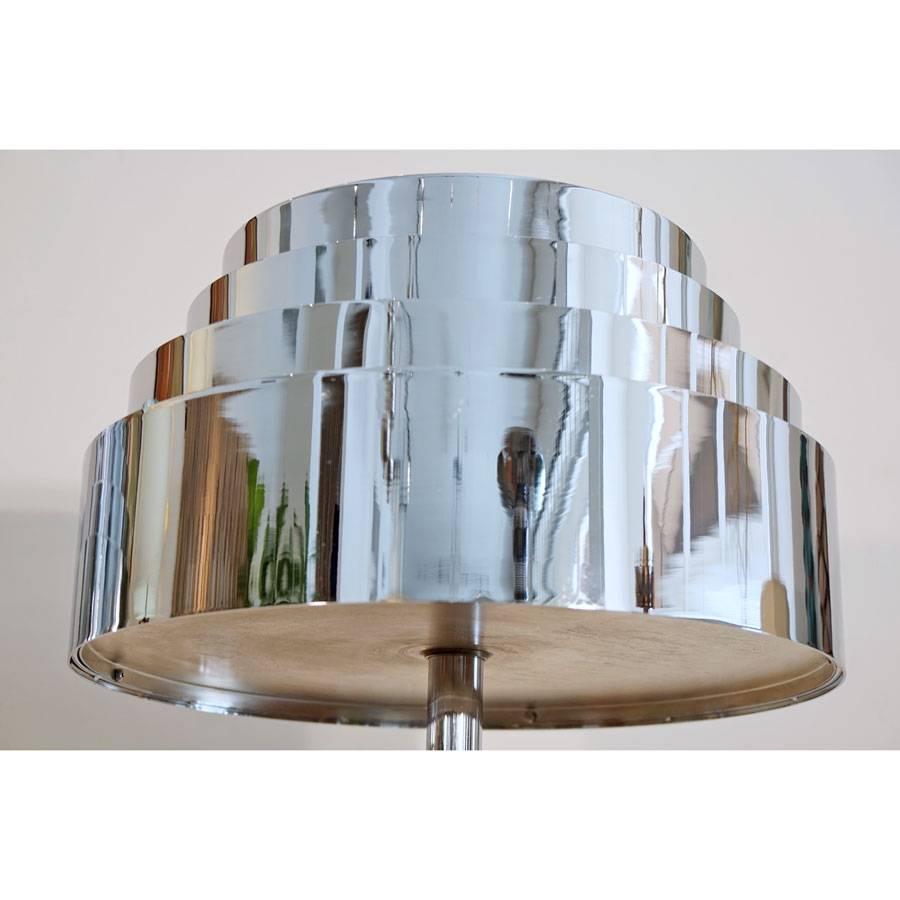 Pair of Midcentury Chrome Torchere For Sale 1